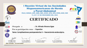Certificado Colaboración Dr. Moreno Egea